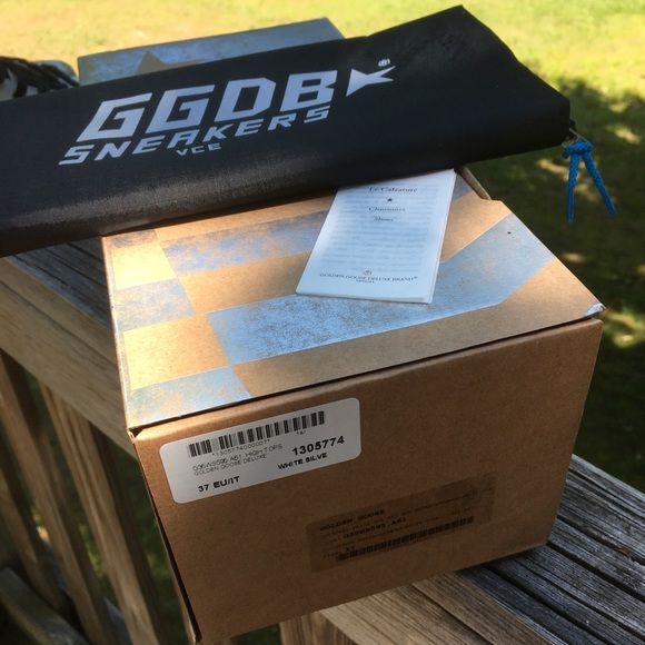 Golden Goose Slide Gun Metal/Shimmer sz 37 NIB - Picture 9 of 10